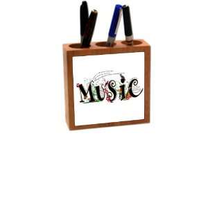 Rikki KnightTM Magical Musical Words Design 5 Inch Tile Maple Finished 