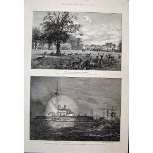  1885 Studley Royal Ripon Yorkshire Stags Ship Squadron 