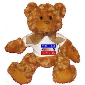 VOTE FOR CAMRON Plush Teddy Bear with WHITE T Shirt Toys 