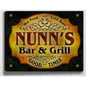  Nunns Bar & Grill 14 x 11 Collectible Stretched 