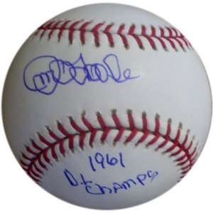  Jim OToole Autographed Baseball with 1961 NL Champs 