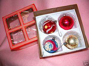 CHRISTMAS TREE ORNAMENTS Vintage BALLS Glass Hand Blown  