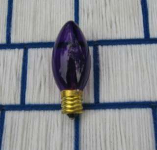   TRUE PURPLE 7C9 CHRISTMAS LIGHT bulb 7W string lite replacement ~ C9