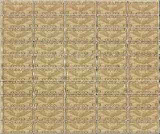 C17 FULL SHEET OF 50 CV $221.50 BN8475  