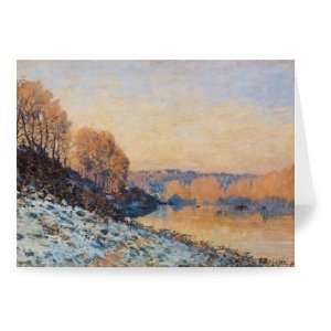  Port Marly, White Frost, 1872 (oil on   Greeting Card 