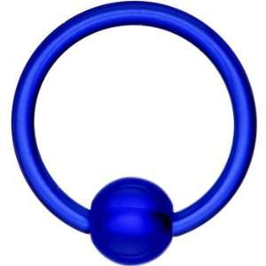  14 Gauge Dark Blue Acrylic Ball Captive Ring: Jewelry