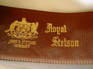 Vintage Royal STETSON Fedora Hat Medium Gray 1940s Bow Size 7   7 1/8 