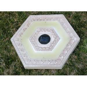  Solar Stepping Stone   Set of 3 White Hexagon: Home 