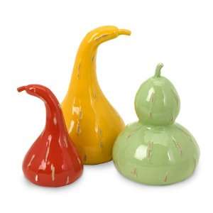   of 3 Colorful Rustic Country Kitchen Decorative Gourds: Home & Kitchen
