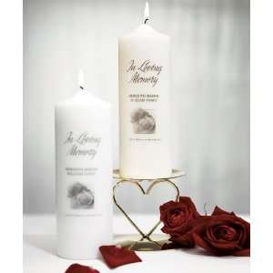  Personalized Memorial Candle in White or Ivory: Home 