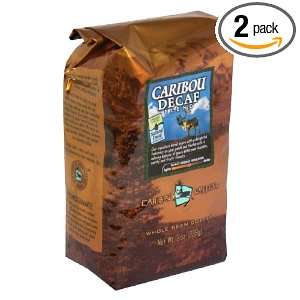Caribou Coffee Blend Decaf Whole Bean, 12 Ounce Bags (Pack of 2)