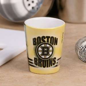  Boston Bruins Gold Slapshot Ceramic Shot Glass Sports 