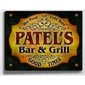  Patels Bar & Grill 14 x 11 Collectible Stretched 