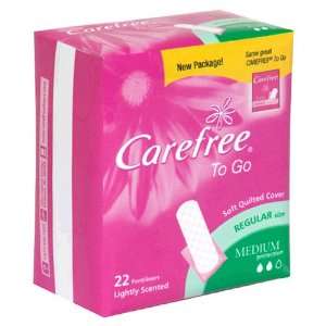  Carefree To Go Pantiliners for Medium Protection, Regular 