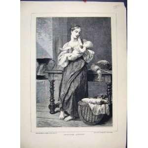  Infantine Caresses Child Baby Mother Bouguereau Art
