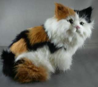 Realistic CALICO CAT/Kitty/Kitten/Figure/Soft Fur/NEW  