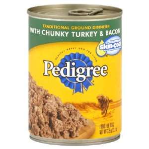Pedigree Meaty Ground Dinner with Chunky Turkey & Bacon Dog Food 13.2 