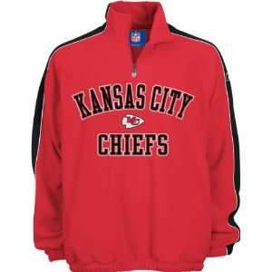  Kansas City Chiefs Red/Black Stelter 1/4 Zip Fleece Jacket 