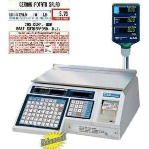  CAS LP 1000NP Pole Label Printing Scale Legal for Trade 30 