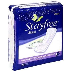  Stayfree Overnight Maximum Protection 28 Maxie Pads ~3 