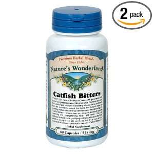  Natures Wonderland CATFISH BITTERS MIX, 60 Capsules (Pack 