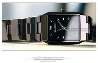 Mens Black Square Face Wrist Watch ABSOLUTELY MAN   
