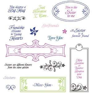  JustRite Stampers Cling Stamps   Because I Care 