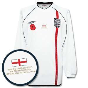   Home L/S Jersey + Poppy & British Forces Patch