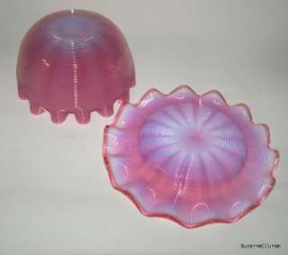 Pre Steuben Carder Stevens & Williams Art Glass Threaded Opalescent 