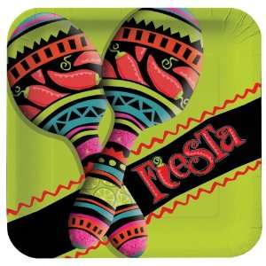   : Lets Party By Caliente Fiesta Square Dinner Plates: Everything Else
