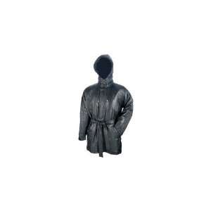   Stone Design Genuine Leather Long Heavy Coat Removable Hood GFLC XL