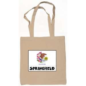 Springfield Illinois Souvenir Canvas Tote Bag Natural