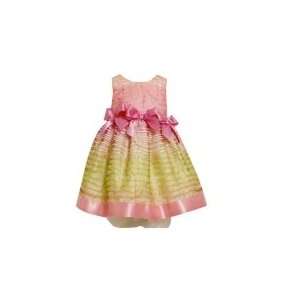  Infant Girls Spring Dresses   Pink Bows Stripe   Size 12 