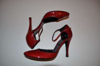 NWOB CASADEI CLASSIC HIGH HEEL RED PATENT PUMP,SZ 9.5,MADE IN ITALY 