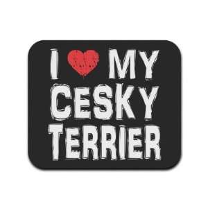  I Love My Cesky Terrier Mousepad Mouse Pad: Computers 