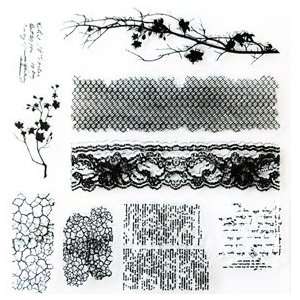  Tattered Texture Clear Stamp Set: Arts, Crafts & Sewing