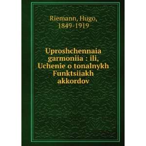   akkordov (in Russian language) Hugo, 1849 1919 Riemann Books