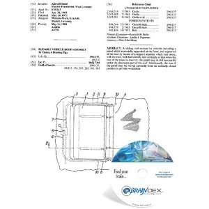    NEW Patent CD for SLIDABLE VEHICLE ROOF ASSEMBLY: Everything Else