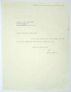 Einstein Letter Signed to a Founder of Zionism  