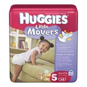    Kimberly Clark Huggies Little Movers Diaper Size 5, Jumbo Baby