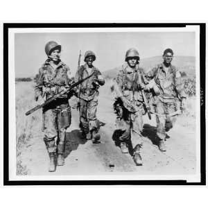   American airborne team,southern France,D Day,Walking