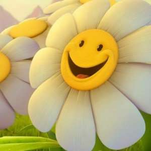  Cheerful Flowers Smile Buttons Arts, Crafts & Sewing