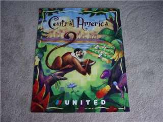 UNITED AIRLINES LEE WHITE POSTER CENTRAL AMERICA JUNGLE  