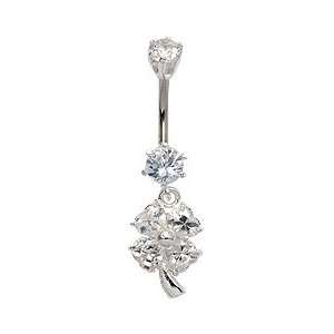 Clover dangle belly rings by GlitZ JewelZ ?   We use the best quality 