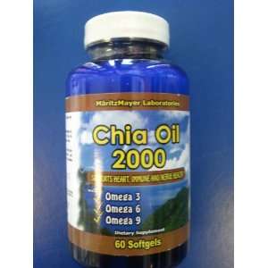   Chia Oil 2000 Omega 3 6 9 60 Softgels Chia Seeds Oil Health