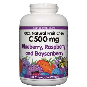  Natural Factors Vitamin C 500 mg Chewable Tabs, Berry 