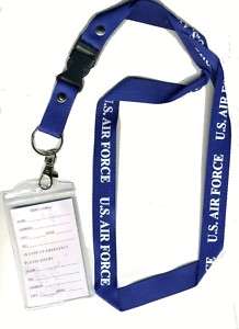  US Air Force Strap w/quick release key chain & Brass Framed Key Chain