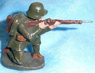   ELASTOLIN LINEOL WWI OR WWII TOY SOLDIER 70mm ANTIQUE GERMAN  