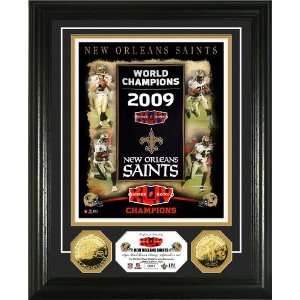  New Orleans Saints Banner Raising 24kt Gold Coin Photo 