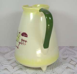   Of California Pottery Farm House Pitcher Rooster/Chanticleer Yellow